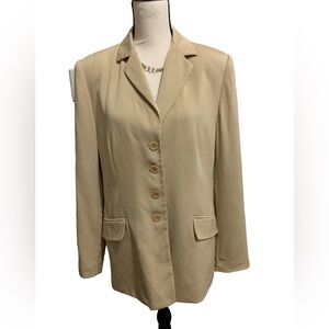 Talbots tan blazer sz 12